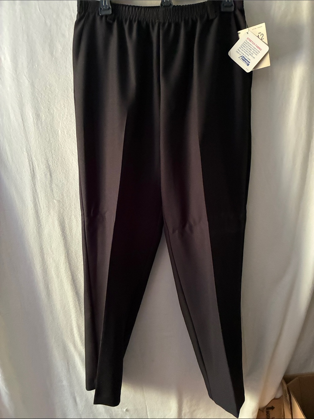 Classic Collection Black Elastic-Waist Dress Pants